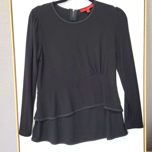 Narciso Rodriguez black layered blouse size M - Picture 1 of 15